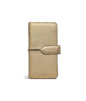 Radley London Hillgate Metal Icy Gold Large Bifold Wallet (MSRP $108)